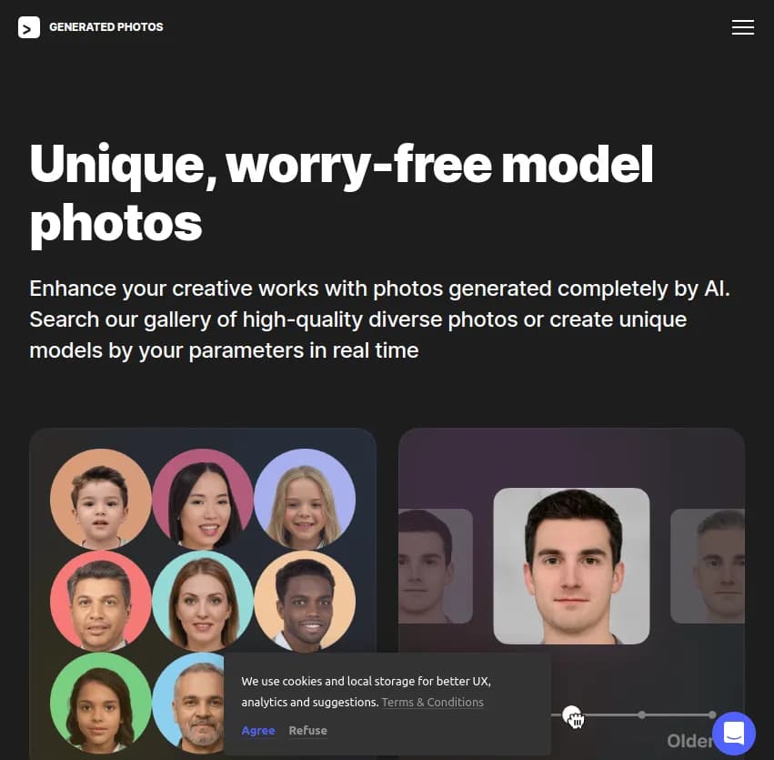 Boostez votre créativité avec Anonymizer : des photos uniques et sans soucis, générées par IA. Idéales pour la pub, le design, la recherche et plus encore. Créez des modèles sur mesure en temps réel.