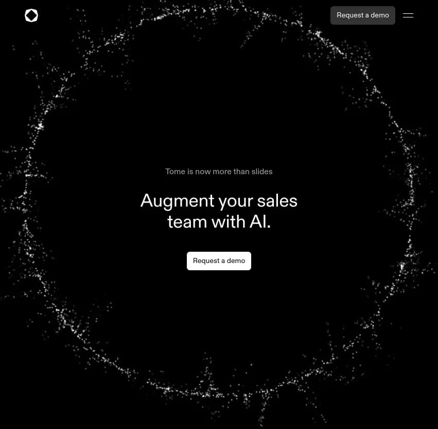 Screenshot of app Tome App : Tome App : La plateforme IA incontournable pour la recherche et présentation de vos équipes commerciales. Initiez des deals gagnants et révolutionnez vos ventes et marketing dès maintenant !