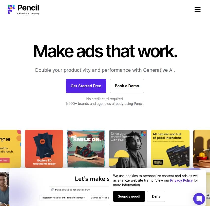 Boostez votre productivité et vos performances avec Trypencil, l'outil publicitaire propulsé par une IA Générative. Créez des annonces efficaces et laissez libre cours à votre imagination!