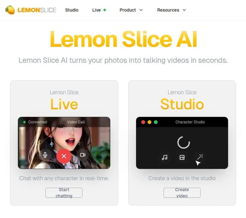 "Découvrez Lemonslice, l'outil web innovant qui donne vie à vos personnages en quelques clics. Explorez, créez et partagez vos histoires uniques dès maintenant!"