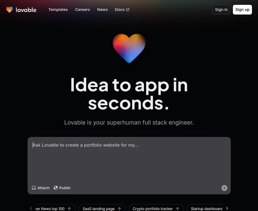 Découvrez Lovable, transformez vos idées en applications web 20 fois plus vite. Idéal pour équipes, fondateurs et designers. Essayez-le aujourd'hui!