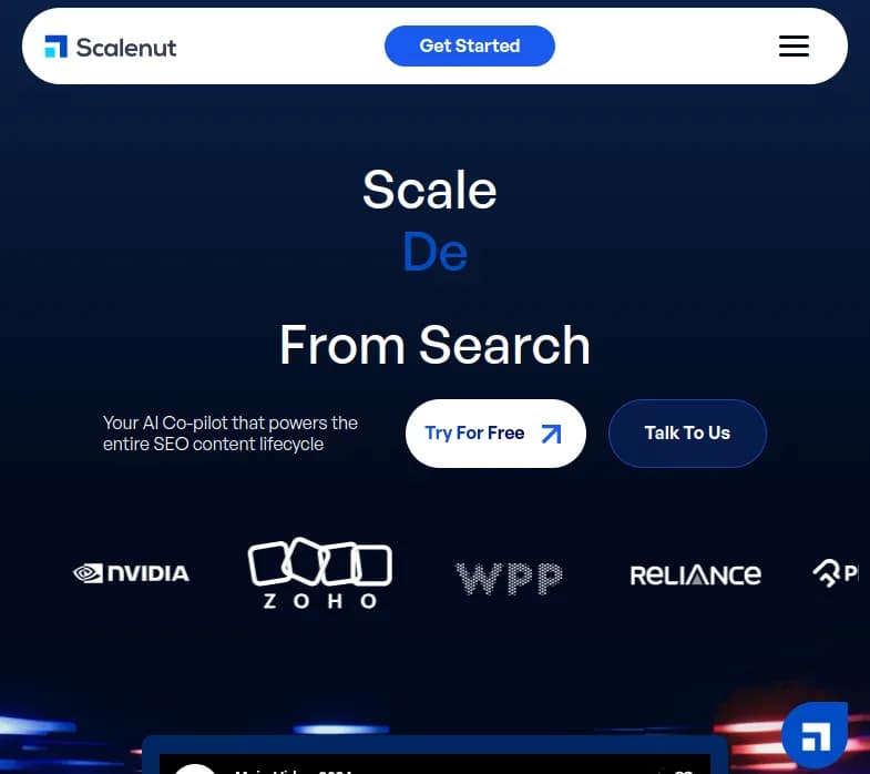 Screenshot of app Scalenut : 
