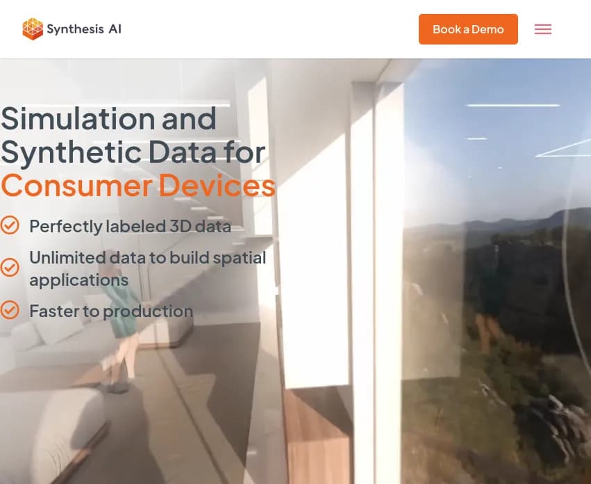 Screenshot of app Synthesis AI : Découvrez comment Synthesis AI révolutionne la simulation et les données synthétiques pour les industries automobiles et technologiques
